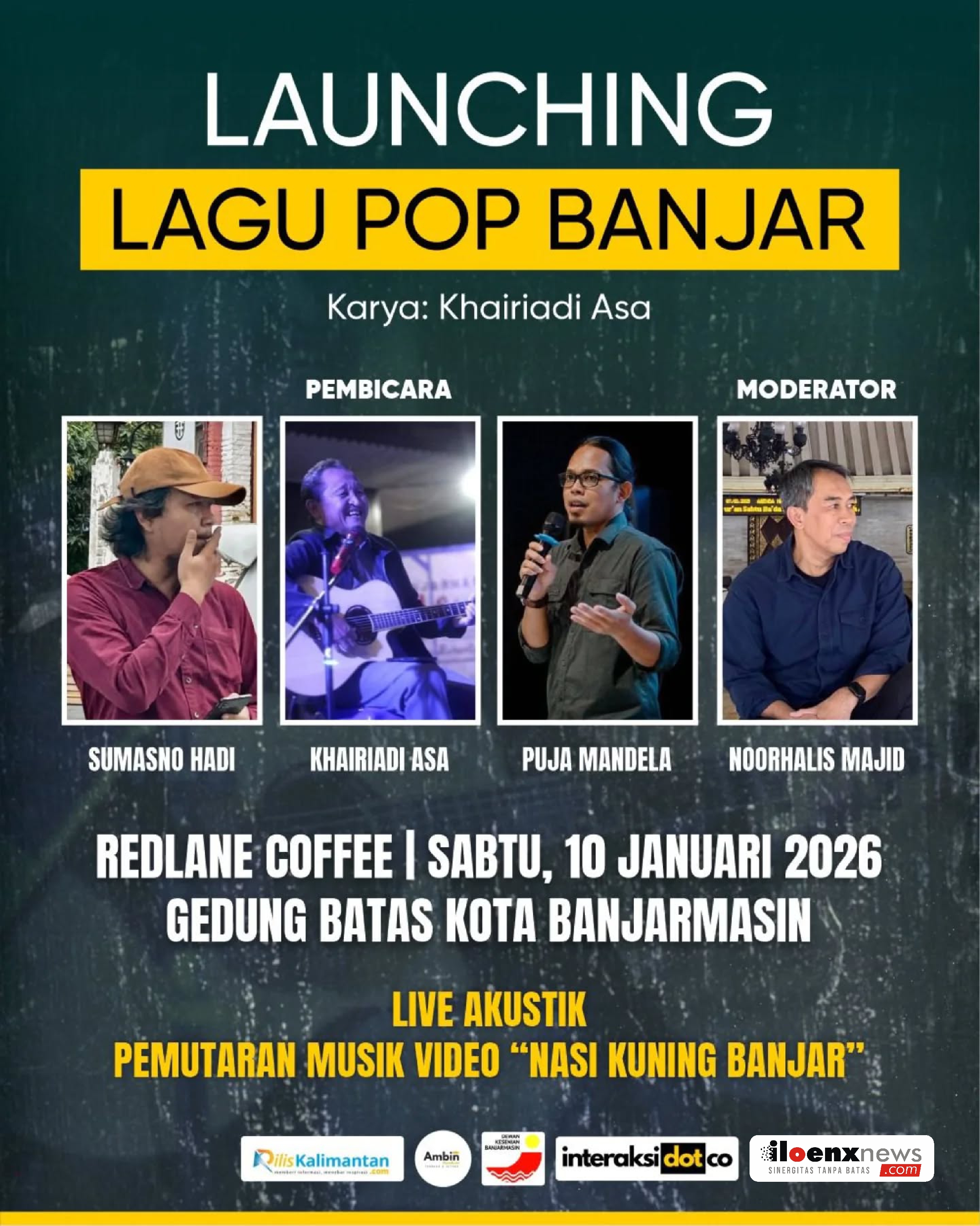 Pagi Ini, Khairiadi Asa Luncurkan 2 Lagu Pop Banjar Hanyar di GBK