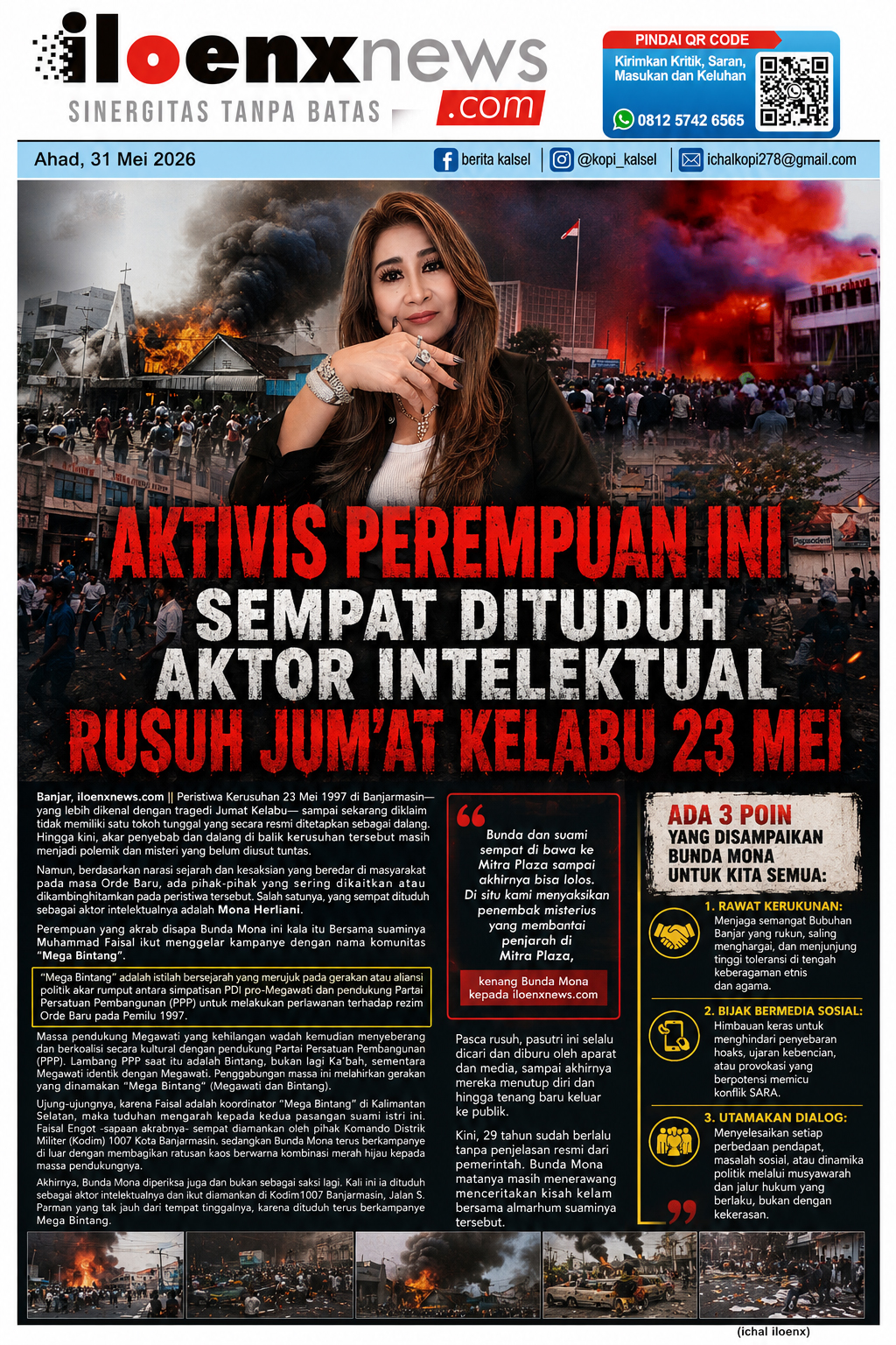 AKTIVIS PEREMPUAN INI SEMPAT DITUDUH AKTOR INTELEKTUAL RUSUH JUM’AT KELABU 23 MEI